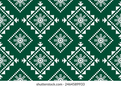 Fabric flower pattern art. Geometric ethnic seamless pattern in tribal. Design for background, wallpaper, vector illustration, fabric, clothing, carpet, textile, batik, embroidery.
