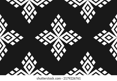 Fondo del patrón de flor de tejido. Patrón geométrico étnico oriental sin fisuras tradicional. Diseño para papel pintado, ilustración, tela, ropa, alfombra, textil, batik, bordado.