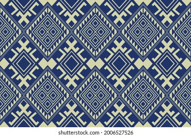 fabric geomatic seamless pattern background Design for carpet,wallpaper,clothing,wrapping,batik,fabric,Vector illustration embroidery style.