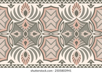 fabric geometric ethnic pattern peach vector design