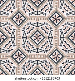 fabric geometric ethnic pattern peach vector design