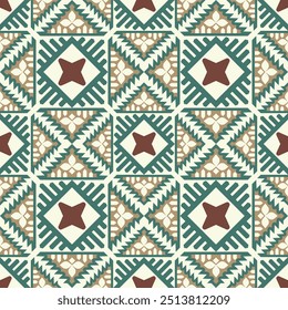 Fabric geometric ethnic pattern Vintage color