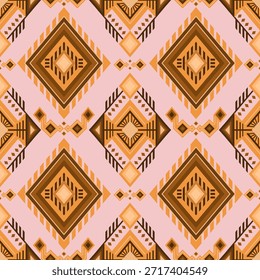 Patrón geométrico de tela Bohemian Brown Color Boho