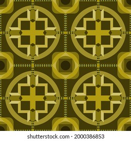 Fabric geometric seamless pattern for textile cloth and other ,ethnic pattern traditional background Design for carpet,wallpaper,clothing,wrapping,batik,fabric,Vector illustration embroidery