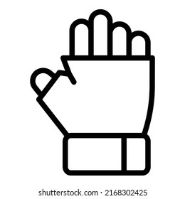 Fabric gloves icon outline vector. Hand keeper. Sport glove