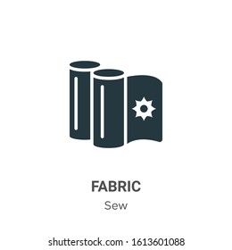 Fabric glyph icon vector on white background. Flat vector fabric icon symbol sign from modern sew collection for mobile concept and web apps design.