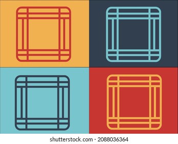 Fabric Handkerchief Logo Template, Simple Flat Icon of fabric,handkerchief,textile