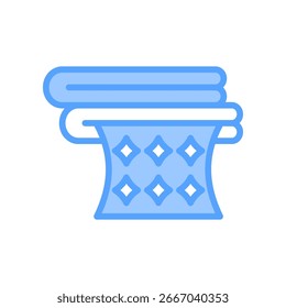 Fabric Icon blue Vector Illustration