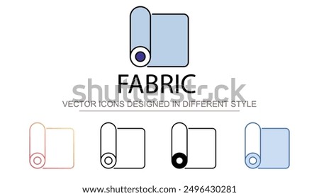 Fabric icon design with white background stock illustration