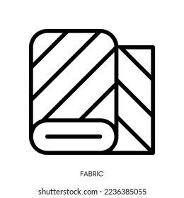 fabric icon. Line Art Style Design Isolated On White Background