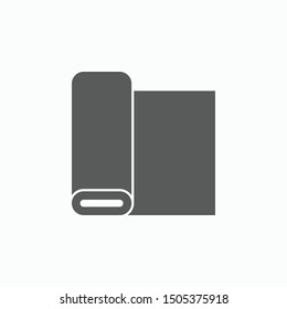 fabric icon, textile roll vector illustration