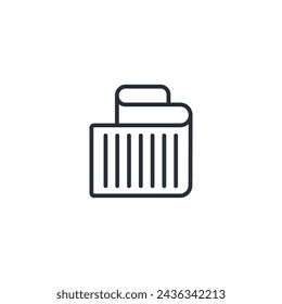 fabric icon. vector.Editable stroke.linear style sign for use web design,logo.Symbol illustration.