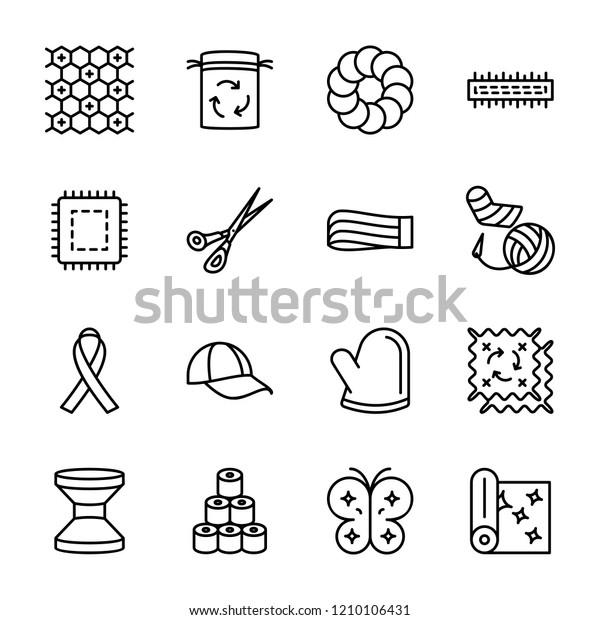 Fabric Icons Pack Stock Vector (Royalty Free) 1210106431 Shutterstock