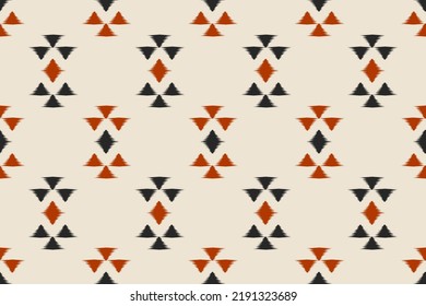 Fabric ikat Muster Kunst. Geometrisches ethnisches nahtloses Muster traditionell. Amerikanischer, mexikanischer Stil. Design für Hintergrund, Tapete, Illustration, Stoff, Kleidung, Teppich, Textilien, Batik, Stickereien.