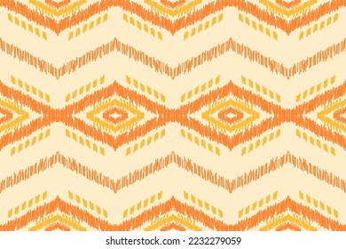 Fabric ikat pattern art. Geometric ethnic seamless pattern traditional. American, Mexican style. Design for background, wallpaper, illustration, fabric, clothing, carpet, textile, batik, embroidery.