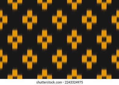 Fabric ikat pattern art. Geometric ethnic seamless pattern traditional. American, Mexican style. Design for background, wallpaper, illustration, fabric, clothing, carpet, textile, batik, embroidery.