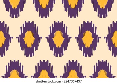 Arte de patrones de ikat de tela. Patrón geométrico étnico sin costuras tradicional. de estilo americano y mexicano. Diseño para fondo, papel pintado, ilustración, tela, ropa, alfombra, textil, batik, bordado.