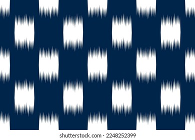 Fabric ikat pattern art. Geometric ethnic seamless pattern traditional. American, Mexican style. Design for background, wallpaper, illustration, fabric, clothing, carpet, textile, batik, embroidery.