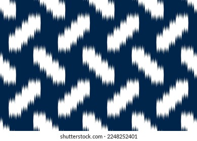 Fabric ikat Muster Kunst. Geometrisches ethnisches nahtloses Muster traditionell. Amerikanischer, mexikanischer Stil. Design für Hintergrund, Tapete, Illustration, Stoff, Kleidung, Teppich, Textilien, Batik, Stickereien.