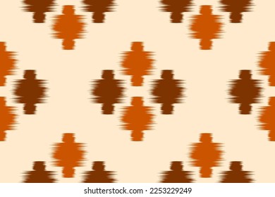 Arte de patrones de ikat de tela. Patrón geométrico étnico sin costuras tradicional. de estilo americano y mexicano. Diseño para fondo, papel pintado, ilustración, tela, ropa, alfombra, textil, batik, bordado.