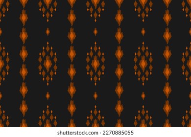 Arte de patrones de ikat de tela. Patrón geométrico étnico sin costuras tradicional. de estilo americano y mexicano. Diseño para fondo, papel pintado, ilustración, tela, ropa, alfombra, textil, batik, bordado.