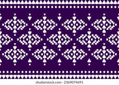 Fabric ikat pattern art. Geometric ethnic seamless pattern traditional. American, Mexican style. Design for background, wallpaper, illustration, fabric, clothing, carpet, textile, batik, embroidery.