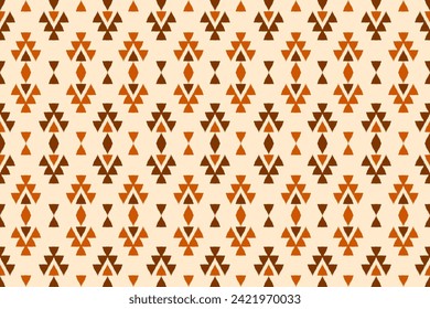 Fabric ikat pattern art. Geometric ethnic seamless pattern traditional. American, Mexican style. Design for background, wallpaper, illustration, fabric, clothing, carpet, textile, batik, embroidery.