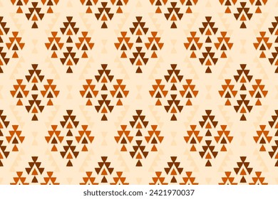 Fabric ikat pattern art. Geometric ethnic seamless pattern traditional. American, Mexican style. Design for background, wallpaper, illustration, fabric, clothing, carpet, textile, batik, embroidery.