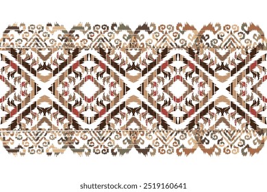 Fabric Kat Muster Kunst. Geometrische ethnisch orientalische nahtlose Muster traditionellen."Dieser Inhalt wurde mit Vektorgrafik-Tools und Software erstellt, nicht von AI generiert"