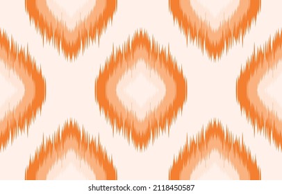 fabric ikat seamless pattern geometric ethnic traditional embroidery style.Design for background,carpet,mat,wallpaper,clothing,Vector illustration.