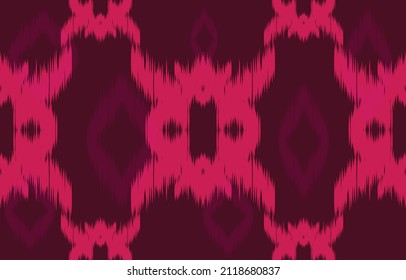 tela ikat patrón sin fisuras estilo de bordado geométrico étnico tradicional.Diseño para fondo, alfombra, alfombra, papel pintado, ropa, ilustración vectorial.