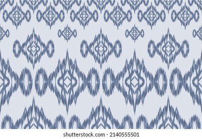 Gewebe ikat nahtlose Muster geometrische ethnische traditionelle Stickereistil.Design für Hintergrund, Teppich, Matte, Tapete, Kleidung, Vektorgrafik.

