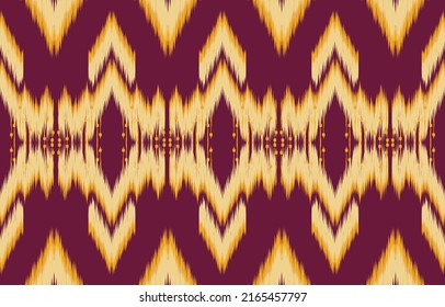 Gewebe ikat nahtlose Muster geometrische ethnische traditionelle Stickereistil.Design für Hintergrund, Teppich, Matte, Sarong, Kleidung, Vektorgrafik.