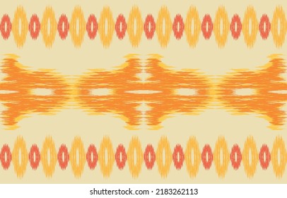 fabric ikat seamless pattern geometric ethnic traditional embroidery style.Design for background,carpet,mat,sarong,clothing,Vector illustration.