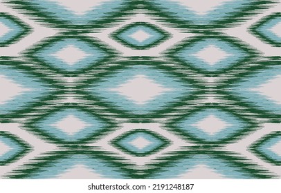 fabric ikat seamless pattern geometric ethnic traditional embroidery style.Design for background,carpet,mat,sarong,clothing,Vector illustration.
