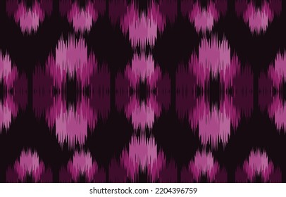 fabric ikat seamless pattern geometric ethnic traditional embroidery style.Design for background,carpet,mat,sarong,clothing,Vector illustration.
