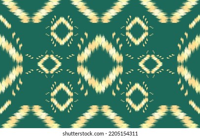 tela ikat patrón sin fisuras estilo de bordado geométrico étnico tradicional.Diseño para fondo, alfombra, alfombra, sarong, ropa, ilustración vectorial.