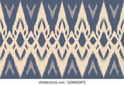 fabric ikat seamless pattern geometric ethnic traditional embroidery style.Design for background,carpet,mat,sarong,clothing,Vector illustration.