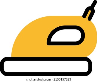 Planchado de tela, ilustración, vector sobre un fondo blanco.