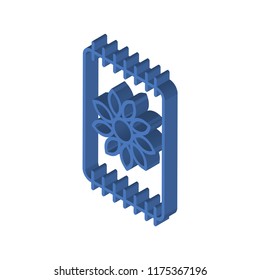 Fabric isometric left top view 3D icon