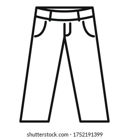 Outline Illustration Jeans Vector Icon Web Stock Vector (Royalty Free ...