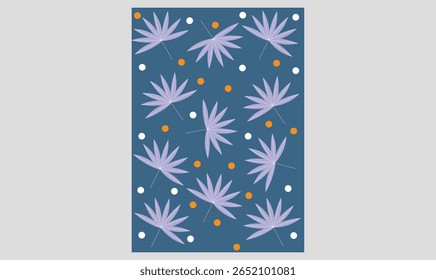Fabric leaves seamless pattern design background for use.