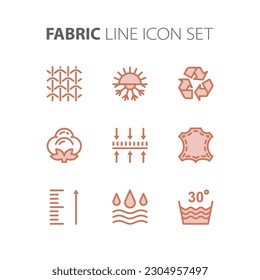 FABRIC LINE ICON SET 6. Set of icons color.