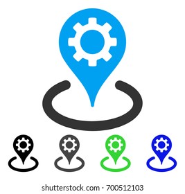 Fabric Location flat vector pictograph. Colored fabric location, gray, black, blue, green icon versions. Flat icon style for web design.