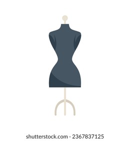 Fabric manequine icon flat vector. Wool knit. Warm ball isolated