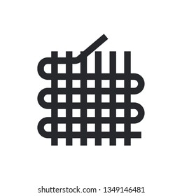 fabric manufacture flat vector icon