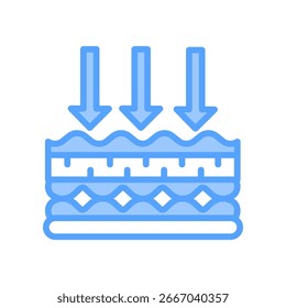 Fabric Membrane Icon blue Vector Illustration