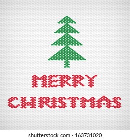 fabric merry christmas background vector 