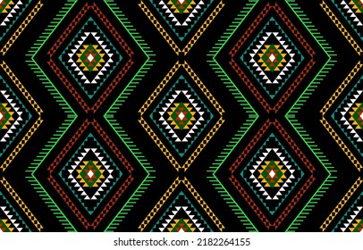 Fabric Morocco, geometric ethnic oriental seamless pattern traditional Design for background,carpet,wallpaper.clothing,wrapping,Batik fabric,Vector illustration.embroidery style.