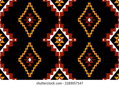 Fabric Morocco, geometric ethnic oriental seamless pattern traditional Design for background,carpet,wallpaper.clothing,wrapping,Batik fabric,Vector illustration.embroidery style.